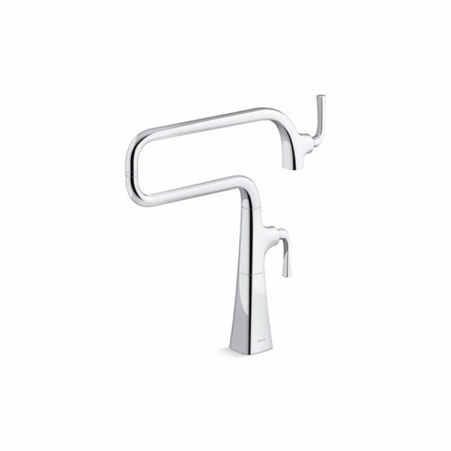 * Kohler Graze Chrome Deck-Mount Pot Filler Faucet Classical | Kitchen Faucets