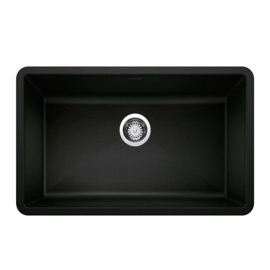 * Blanco Precis Undermount 32-In X 19-In Coal Black Single Bowl Kitchen Sink Cheap | Kitchen Sinks