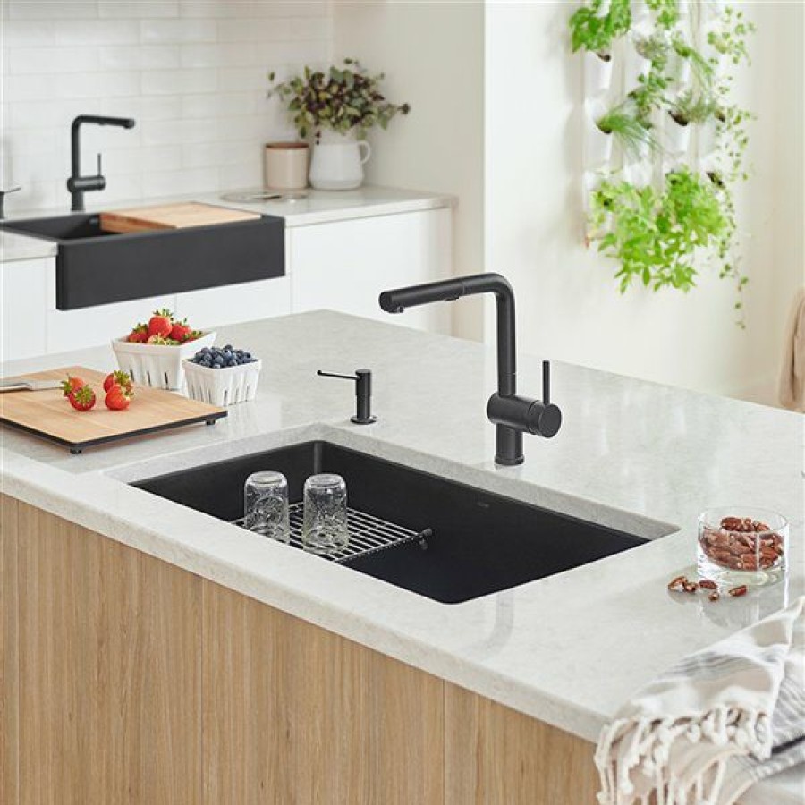 * Blanco Precis Undermount 32-In X 19-In Coal Black Single Bowl Kitchen Sink Cheap | Kitchen Sinks