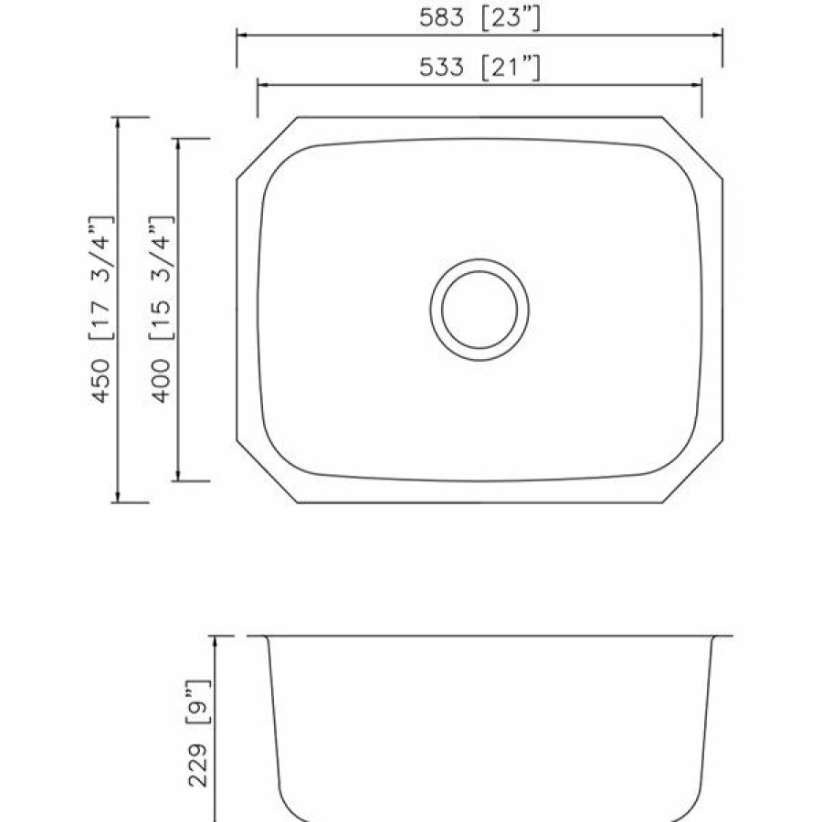 * Cheap American Imaginations Undermount Single Sink 23 X 17.75 Stainless Steel | Kitchen Sinks