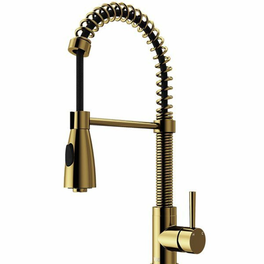 * Vigo Brant Pull-Down Spray Kitchen Faucet (In Matte Brushed Gold) Discount | Kitchen Faucets