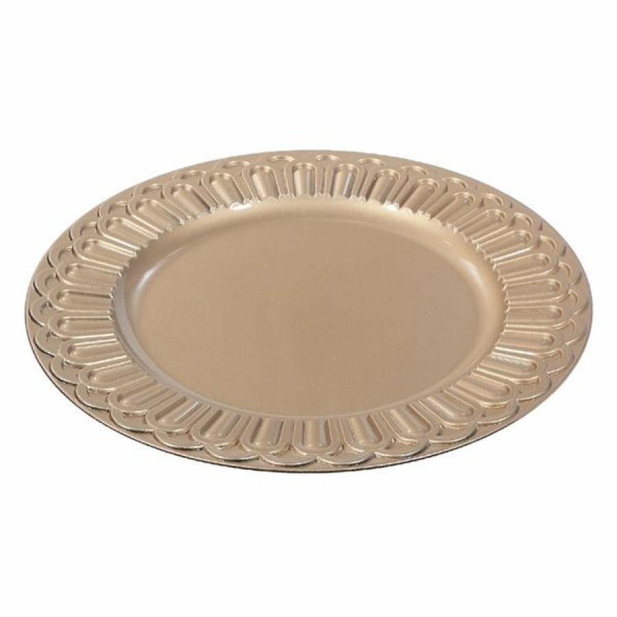 * New Arrivals Ih Casa Decor Gold Champagne Charger Plate 6-Piece | Kitchenware