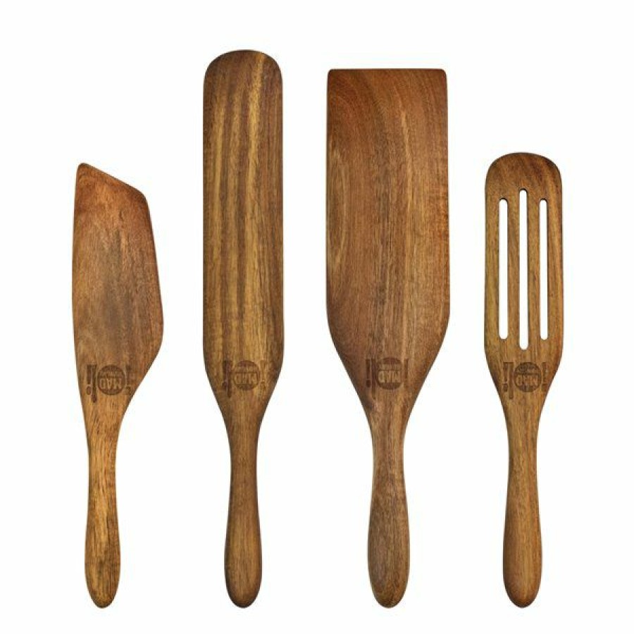 * Reliable Quality Mad Hungry Original 4-Piece Wood Spurtle Set | Kitchenware