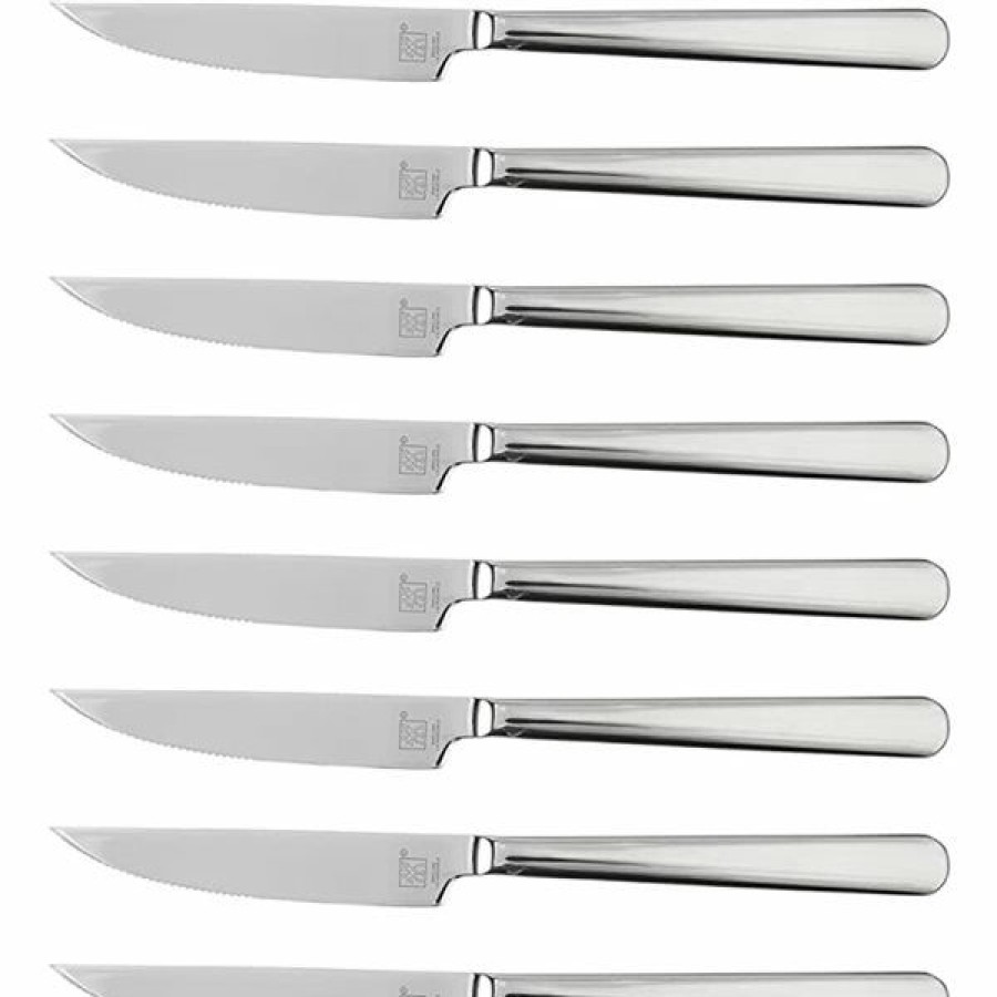 * Zwilling Contemporary Steak Knife Set With Wood Block 9-Piece Exactly Discount | Kitchenware