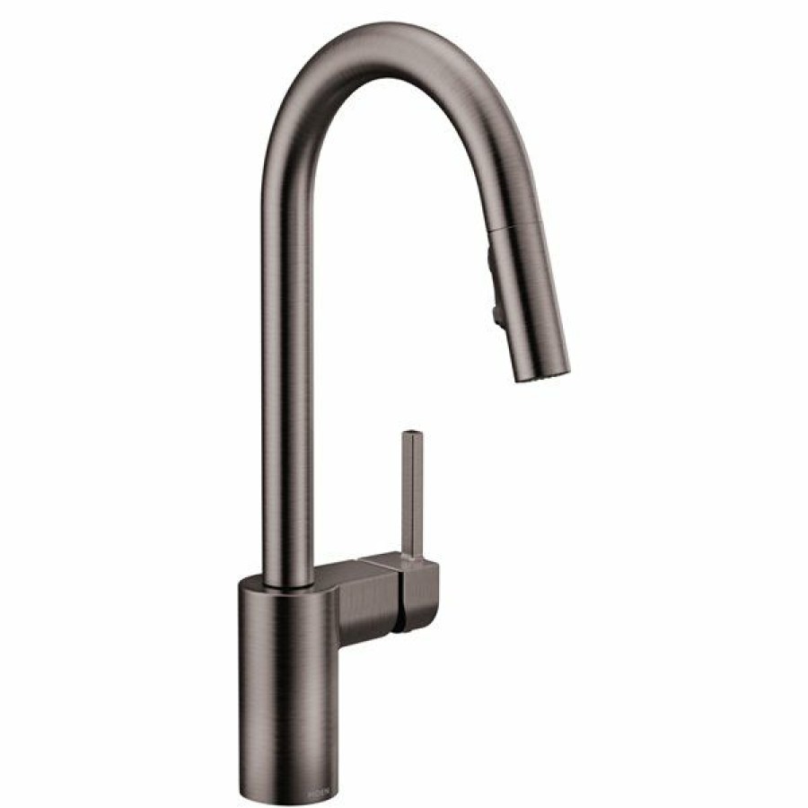 * Moen Align Black Stainless 1-Handle Deck Mount Pull-Down Handle/Lever Residential Kitchen Faucet Exclusive | Kitchen Faucets