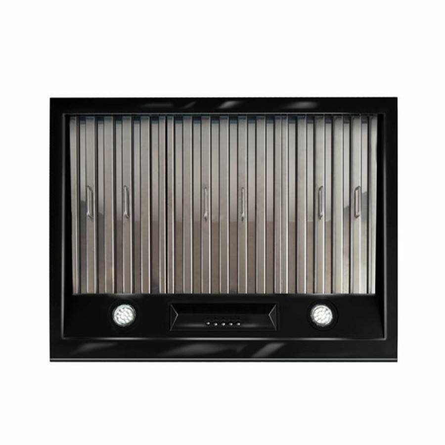 * Bestsellers Unique Classic Retro 30-In 700 Cfm Ducted Midnight Black Undercabinet Range Hood With Charcoal Filter Included | Range Hoods