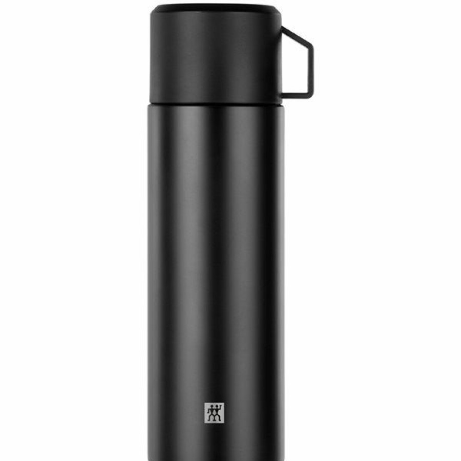 * Zwilling Thermo 1-L Matte Black Stainless Steel Thermal Beverage Bottle Hot Selling | Kitchenware