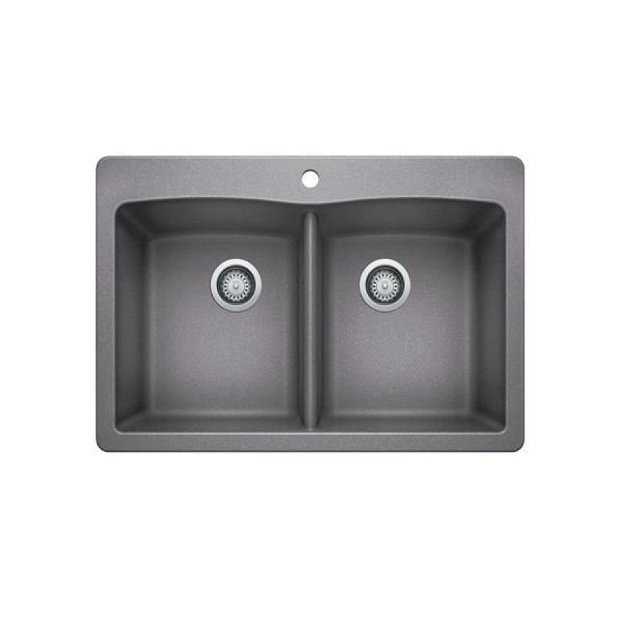 * Exclusive Design Blanco Diamond Drop-In Sink Grey 32.25-In | Kitchen Sinks