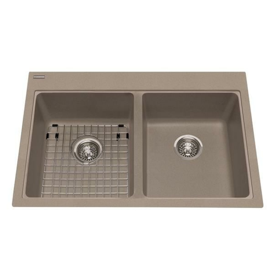 * Bestsellers Kindred Granite Gray Franke Double Sink 33-In | Kitchen Sinks