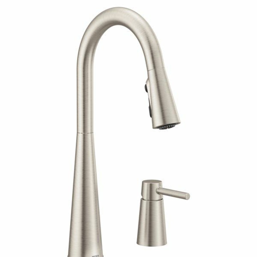 * Moen Sleek 1-Handle Deck Mount Pull-Down Handle/Lever Residential Kitchen Faucet (Spot Resist Stainless) Outlet Sale | Kitchen Faucets