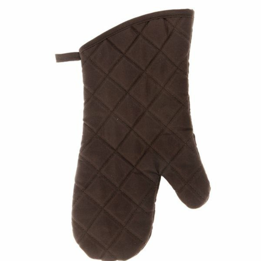 * Ih Casa Decor Chocolate Brown Quilted Oven Mitts Set Of 4 Limit Offer | Kitchenware