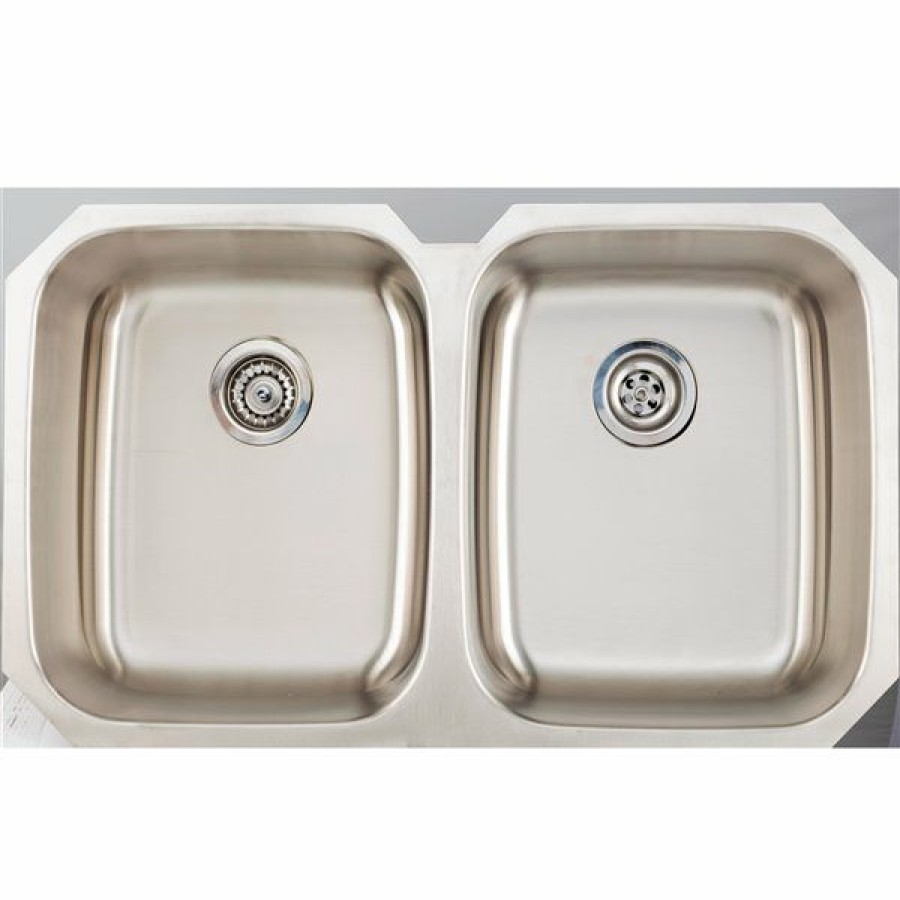 * Cheap American Imaginations Undermount Double Sink 34.87 X 20.62 Stainless Steel | Kitchen Sinks