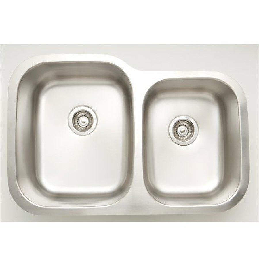 * Excellent American Imaginations Undermount Double Sink 32 X 21 Chrome | Kitchen Sinks