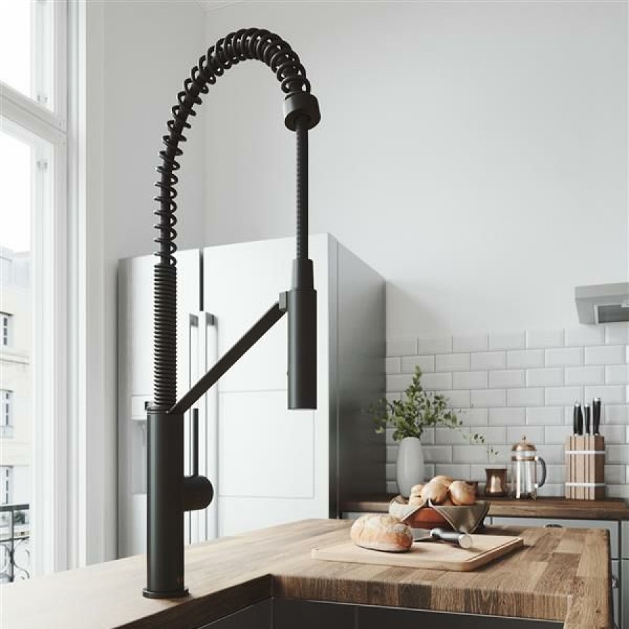 * Vigo Livingston Magnetic Kitchen Faucet Matte Black Outlet Sale | Kitchen Faucets