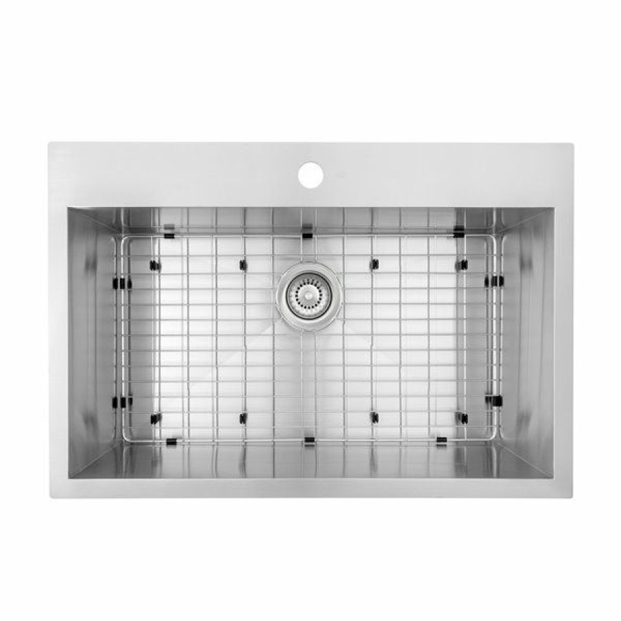 * Presenza Drop-In Or Undermount 20.5-In X 31.5-In Stainless Steel Single Basin 1-Hole Kitchen Sink Top Sellers | Kitchen Sinks