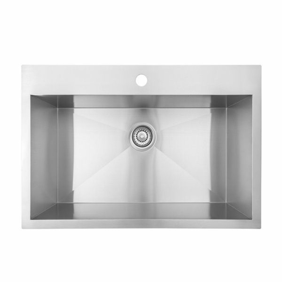 * Presenza Drop-In Or Undermount 20.5-In X 31.5-In Stainless Steel Single Basin 1-Hole Kitchen Sink Top Sellers | Kitchen Sinks