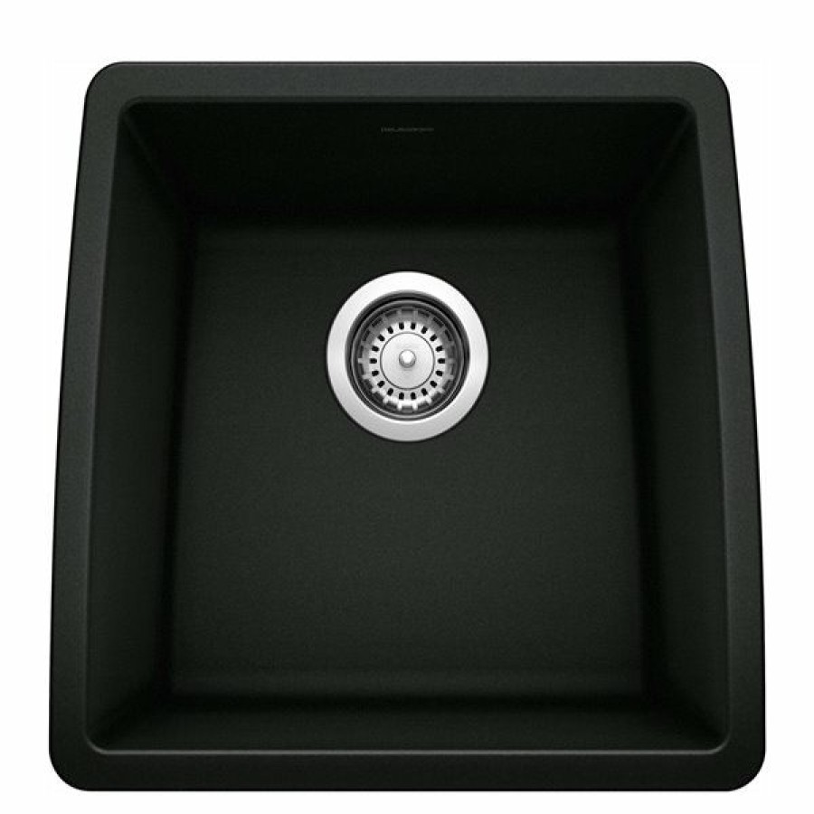 * Blanco Performa 17.5-In L X 17-In W Coal Black Composite Undermount Residential Bar Sink Sale Online | Kitchen Sinks