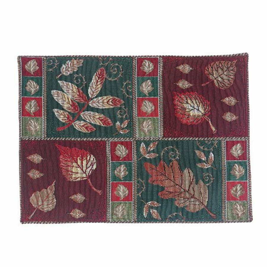 * Outlet Ih Casa Decor Changing Foliage 13-In X 18-In Tapestry Placemats Set Of 12 | Kitchenware