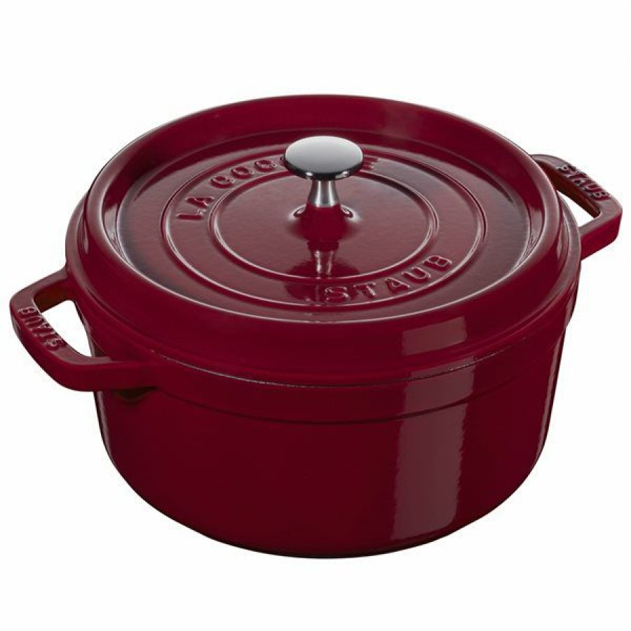 * Staub La Cocotte 5.25-L Bordeaux Cast Iron Dutch Oven Online Sale | Kitchenware