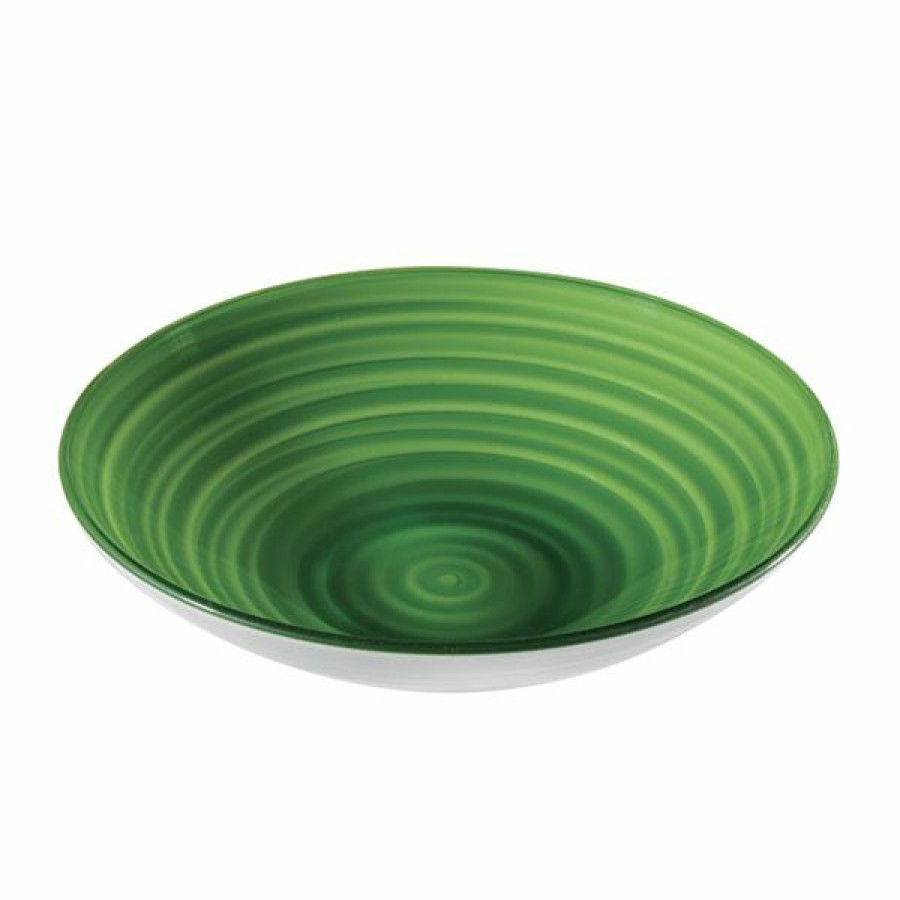 * Exclusive Design Guzzini Twist Extra Large Green Bowl | Kitchenware