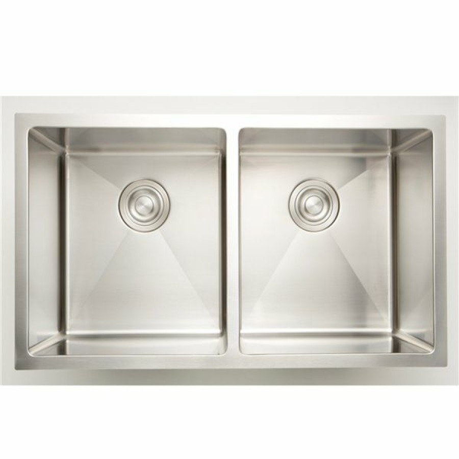 * Bestsellers American Imaginations Double Sink 32 X 18 Chrome | Kitchen Sinks