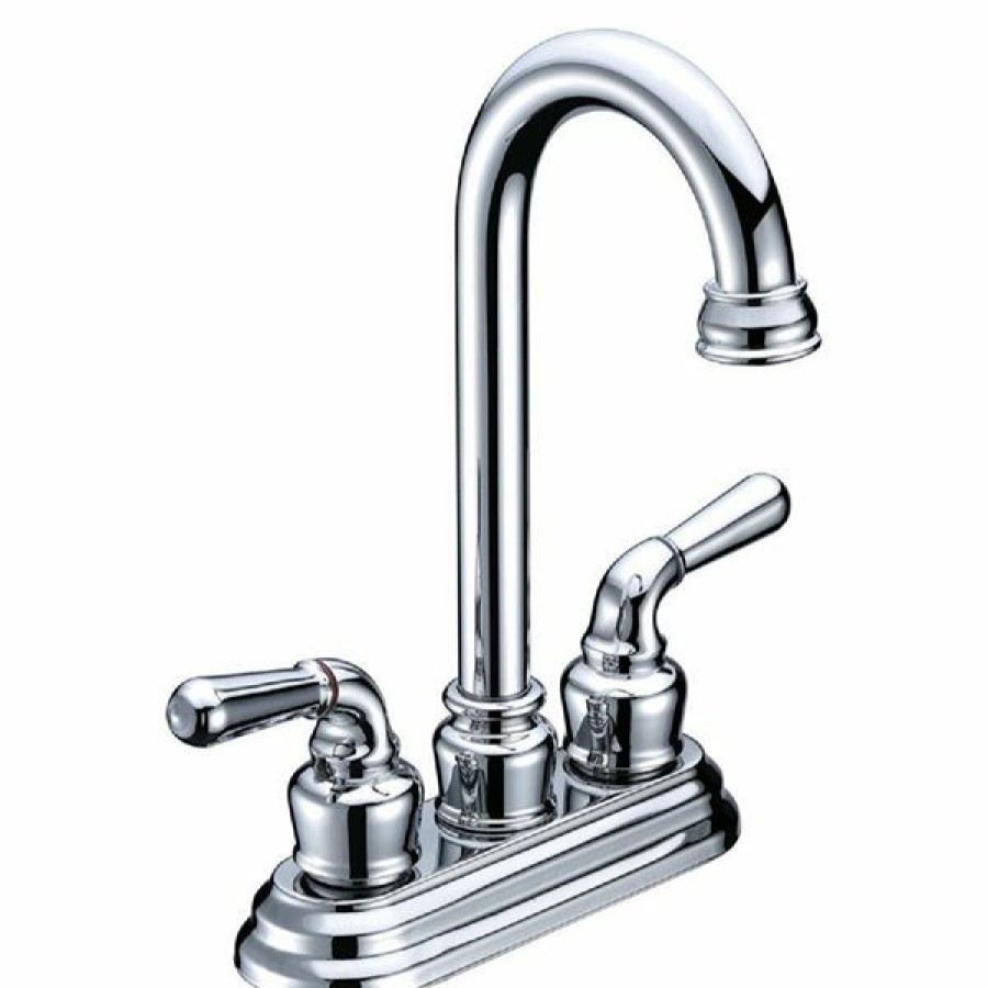 * Streamway Chrome 2-Handle Deck Mount High-Arc Handle/Lever Residential Kitchen Faucet With Deck Plate Limit Offer | Kitchen Faucets