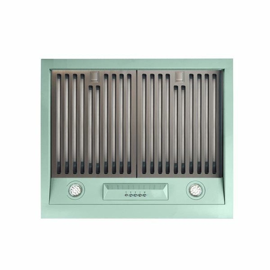 * Unique Classic Retro 24-In 500 Cfm Ducted Summer Mint Green Undercabinet Range Hood With Charcoal Filter Included Cheap | Range Hoods