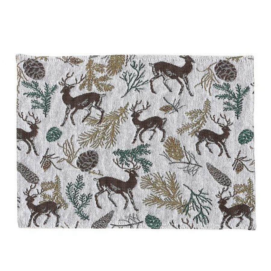 * Premium Ih Casa Decor Winter Time 13-In X 18-In Tapestry Placemats Set Of 12 | Kitchenware